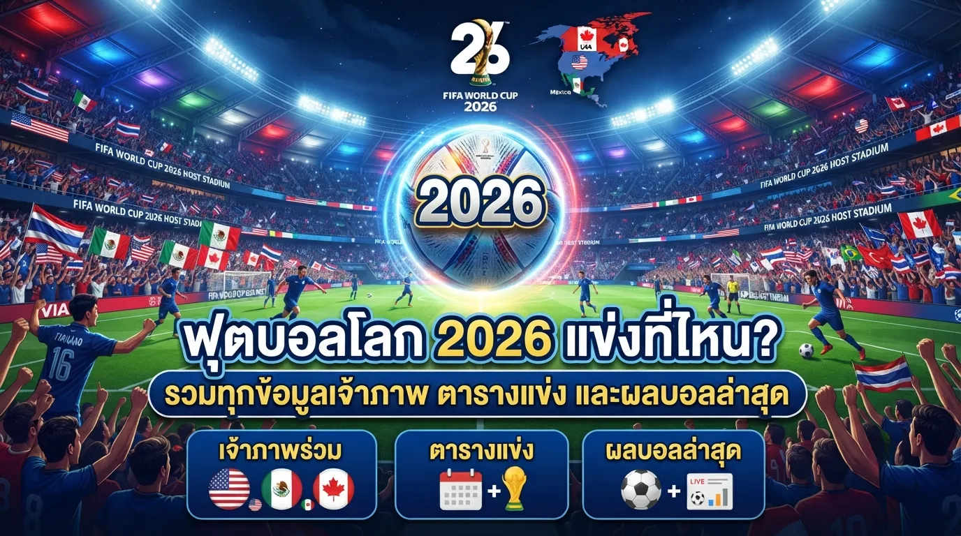 ฟุตบอลโลก 2026 แข่งที่ไหน? รวมทุกข้อมูลเจ้าภาพ ตารางแข่ง และผลบอลล่าสุด